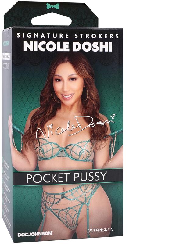 Doc Johnson Signature Strokers Nicole Doshi ULTRASKYN Pocket Pussy Male Masturbator Vanilla Masturbators and Strokers