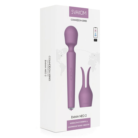 Svakom Emma Neo 2 Rabbit Ears Body Wand Massager - Body Wands