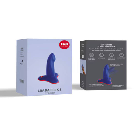 Fun Factory Limba Flex S Fit Vibrating Dildo Electric Blue Vibrating Dildos