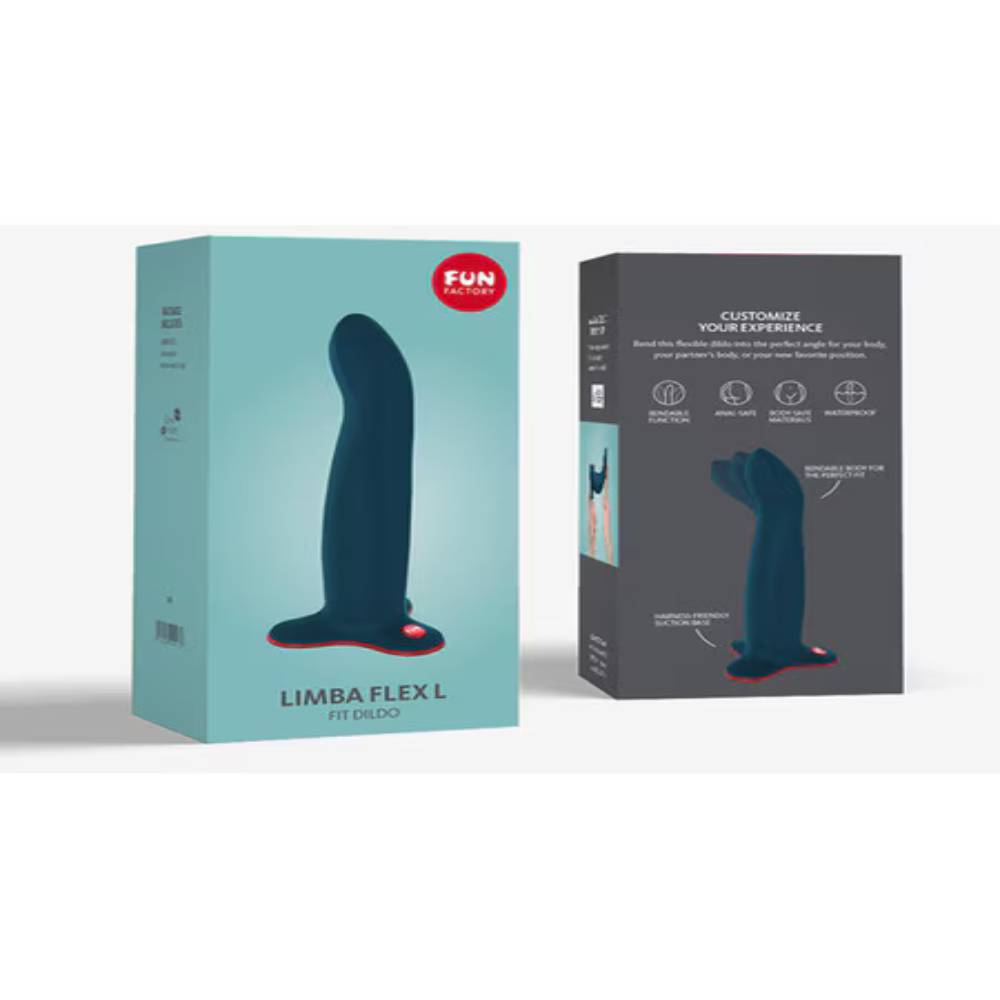 Fun Factory Limba Flex L Fit Vibrating Dildo Velvet Blue - Vibrating Dildos
