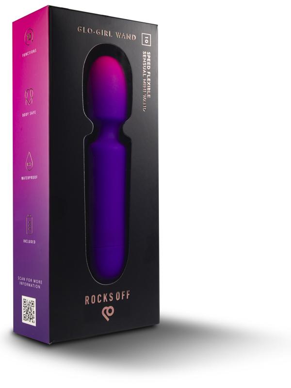 Rocks Off 10 Functions Glo Girl Body Wand Vibrator Body Wands