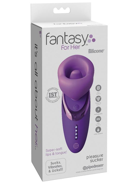 Fantasy for Her Pleasure Sucker Clitoral Vibrator Purple Clit Ticklers and Pulsators