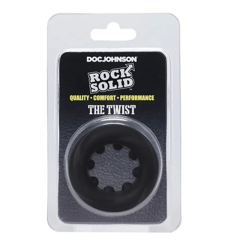Doc Johnson ROCK SOLID The Twist Silicone Cock Ring Stretchy Cock Rings