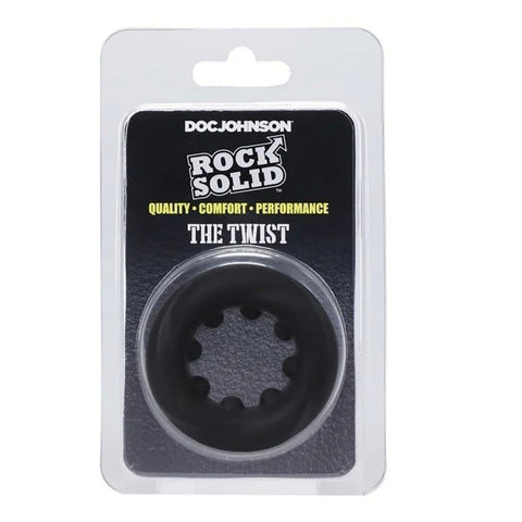 Doc Johnson ROCK SOLID The Twist Silicone Cock Ring - Stretchy Cock Rings