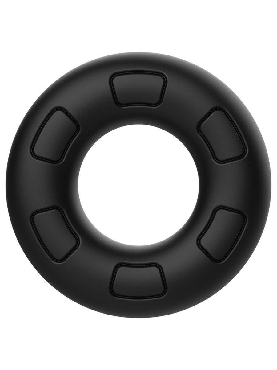Playful Nero Liquid Silicone Thick Male C-Ring Black Stretchy Cock Rings