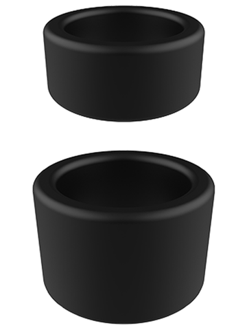 Playful Nero Liquid Silicone 2 Pack Ball Stretcher Rings - Ball Stretchers and Crushers