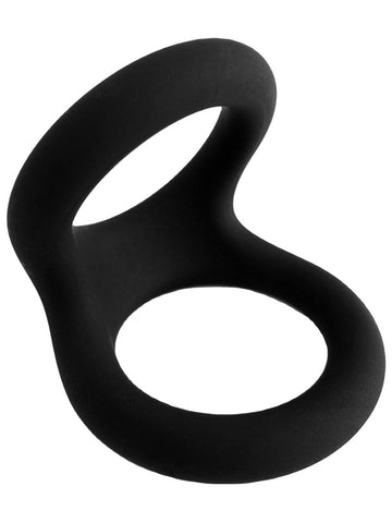Playful Nero Soft Silicone Two Way Cock Ring - Stretchy Cock Rings