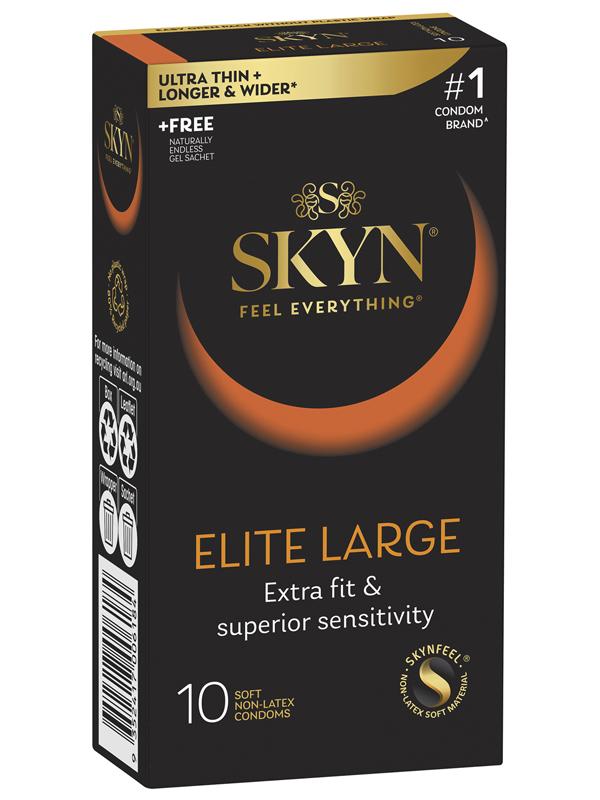 Skyn Elite Soft & Comfortable Large Condoms 10 Pack Condoms