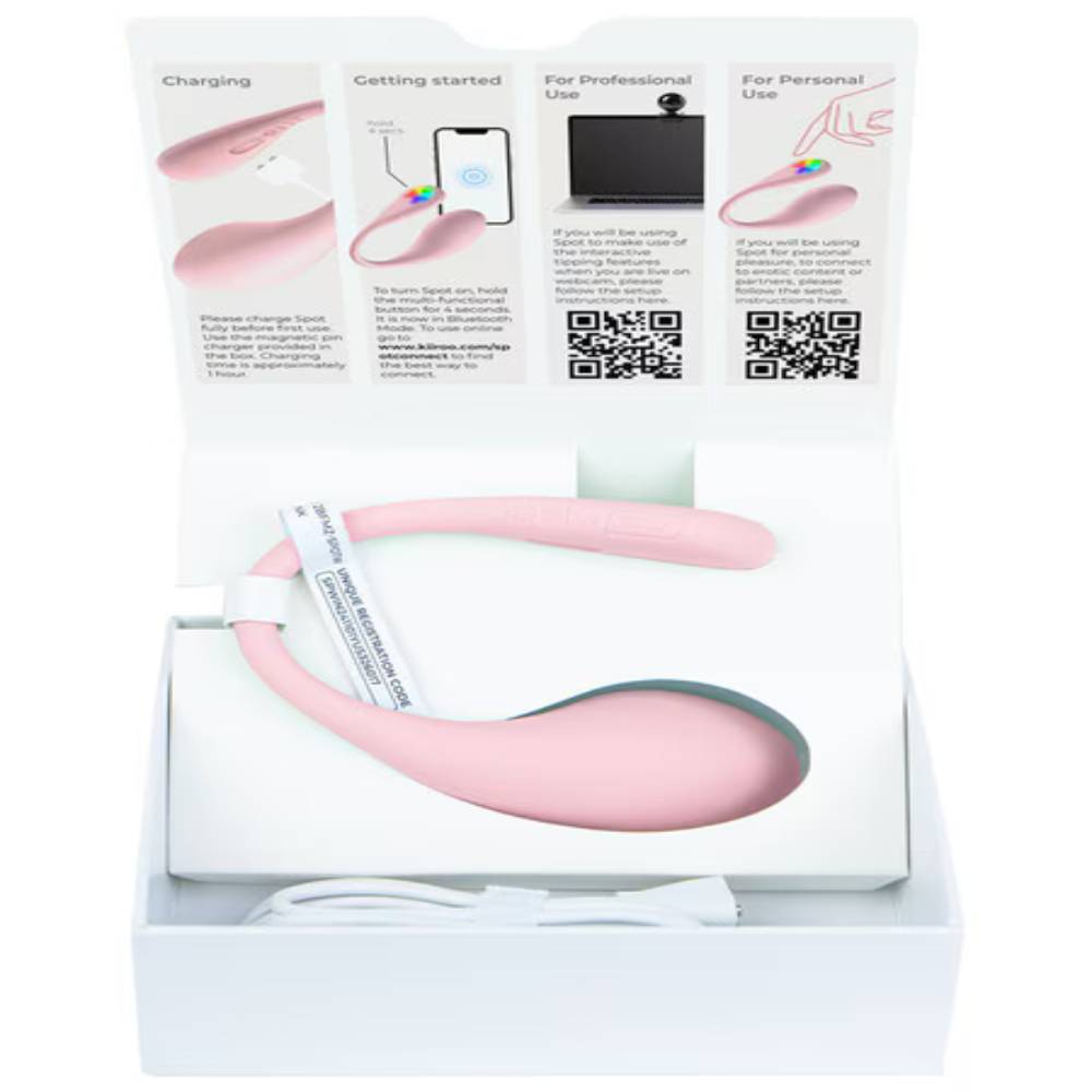Kiiroo Spot Kiss Me Vibrating Clitoral Massager Pink Clit Ticklers and Pulsators