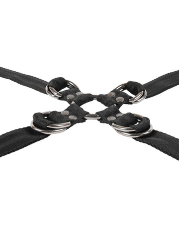 Sportsheets Velvet Noir Adjustable Hog Tie and Cuff Set - Cuffs And Restraints