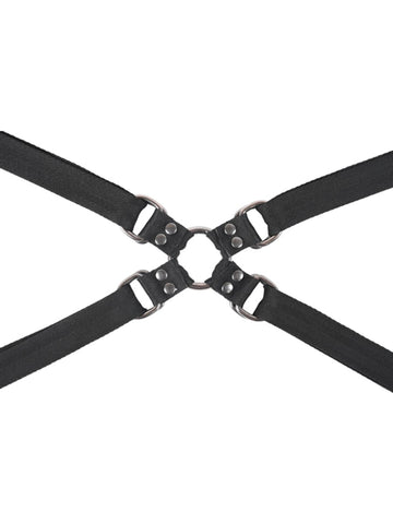 Sportsheets Velvet Noir Adjustable Hog Tie and Cuff Set - Cuffs And Restraints