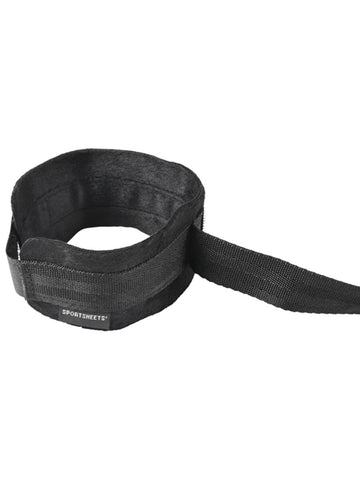 Sportsheets Velvet Noir Adjustable Hog Tie and Cuff Set - Cuffs And Restraints