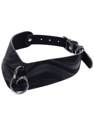 Sportsheets Velvet Noir Collar and Removable Clamps - Collars and Leads