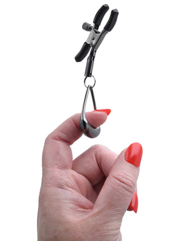 Sportsheets Velvet Noir Tuggable Nipple Clamps - Nipple and Clit Clamps