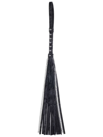 Sportsheets Velvet Noir Chain BDSM Play Flogger - Whips And Crops