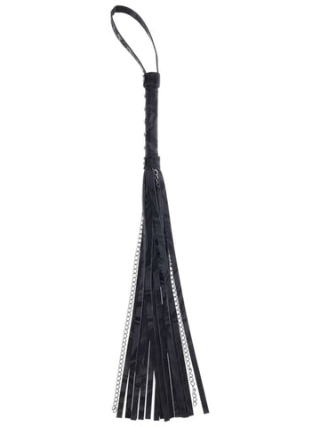 Sportsheets Velvet Noir Chain BDSM Play Flogger - Whips And Crops