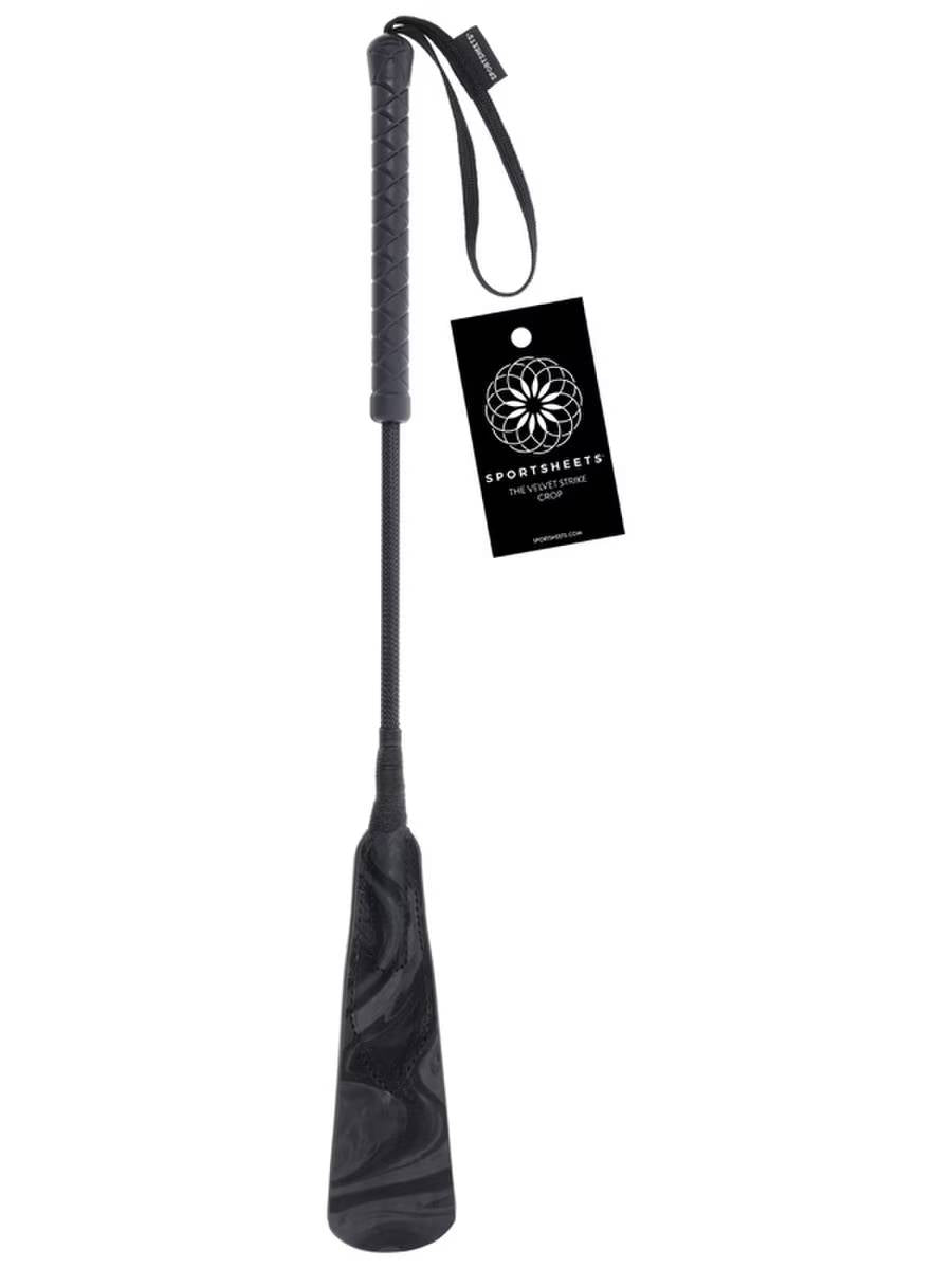 Sportsheets The Velvet Noir Strike Bondage Crop Whips And Crops