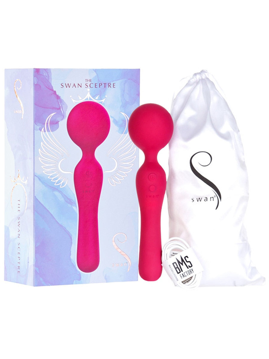 Swan Sceptre Dual Use Vibrating Body Wand Massager Body Wands