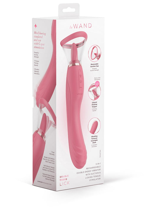 Le Wand Lick Double Ended Vibrator with Licking Tongue G-Spot Vibrators