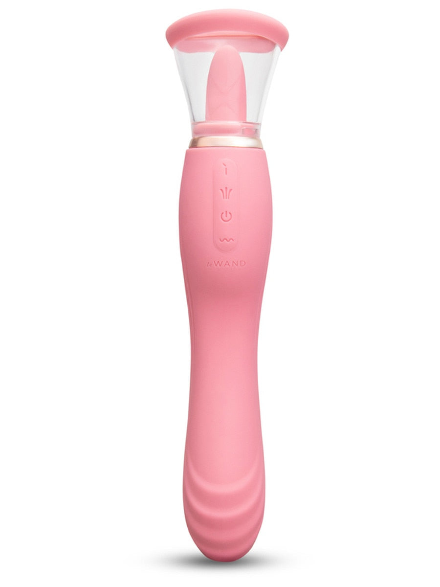Le Wand Lick Double Ended Vibrator with Licking Tongue G-Spot Vibrators