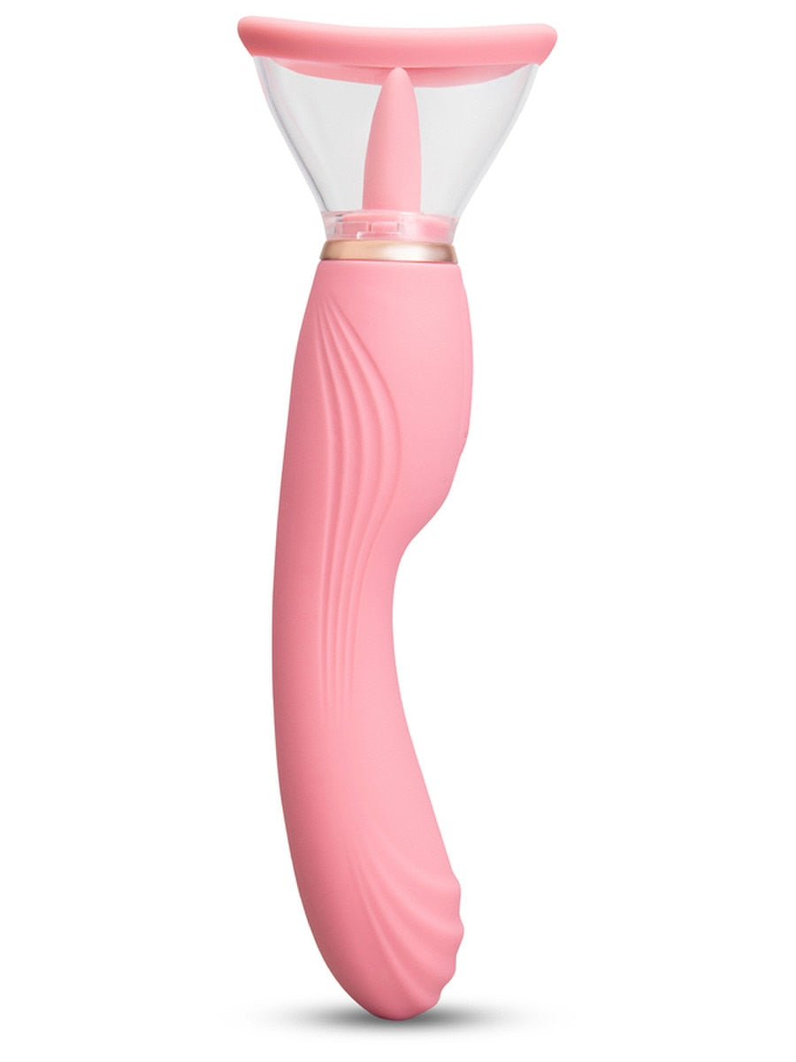 Le Wand Lick Double Ended Vibrator with Licking Tongue G-Spot Vibrators