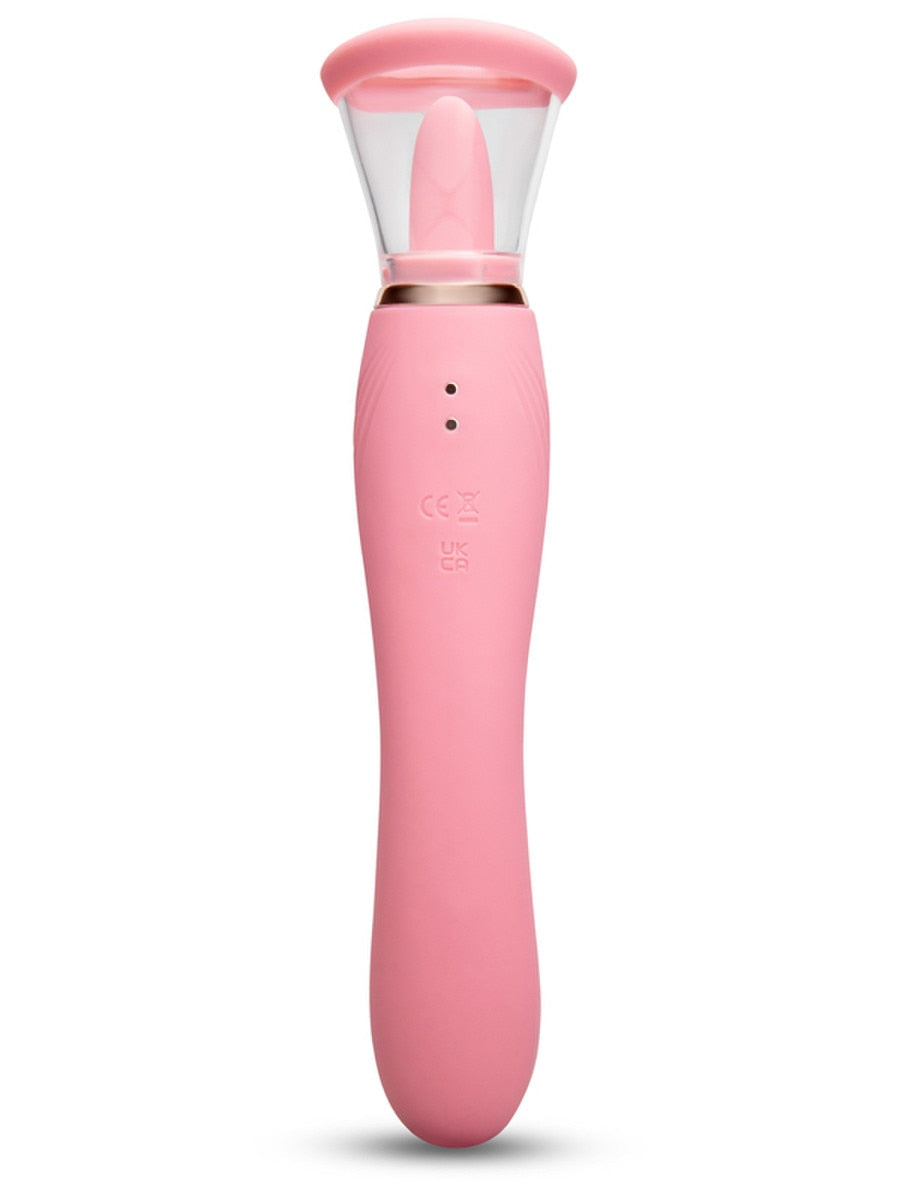 Le Wand Lick Double Ended Vibrator with Licking Tongue G-Spot Vibrators