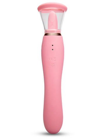 Le Wand Lick Double Ended Vibrator with Licking Tongue - G-Spot Vibrators