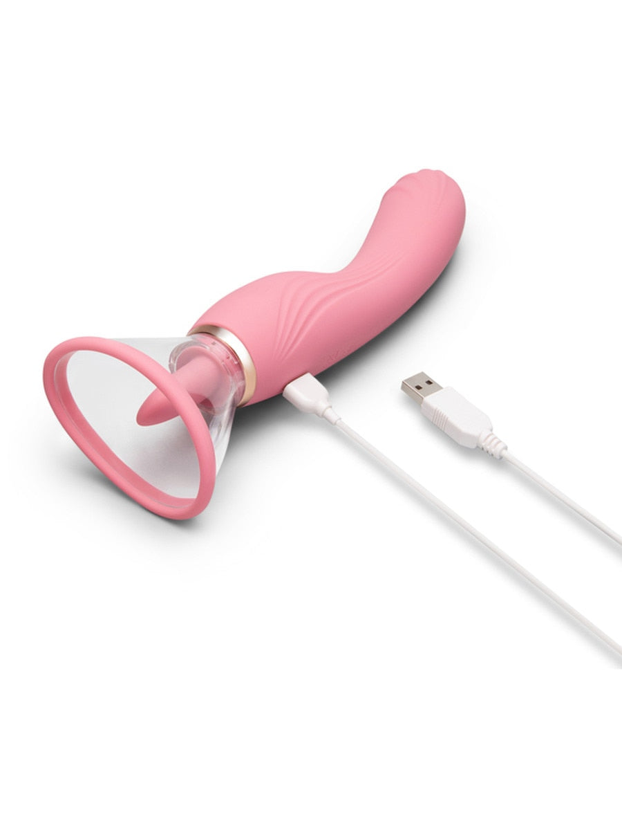 Le Wand Lick Double Ended Vibrator with Licking Tongue G-Spot Vibrators