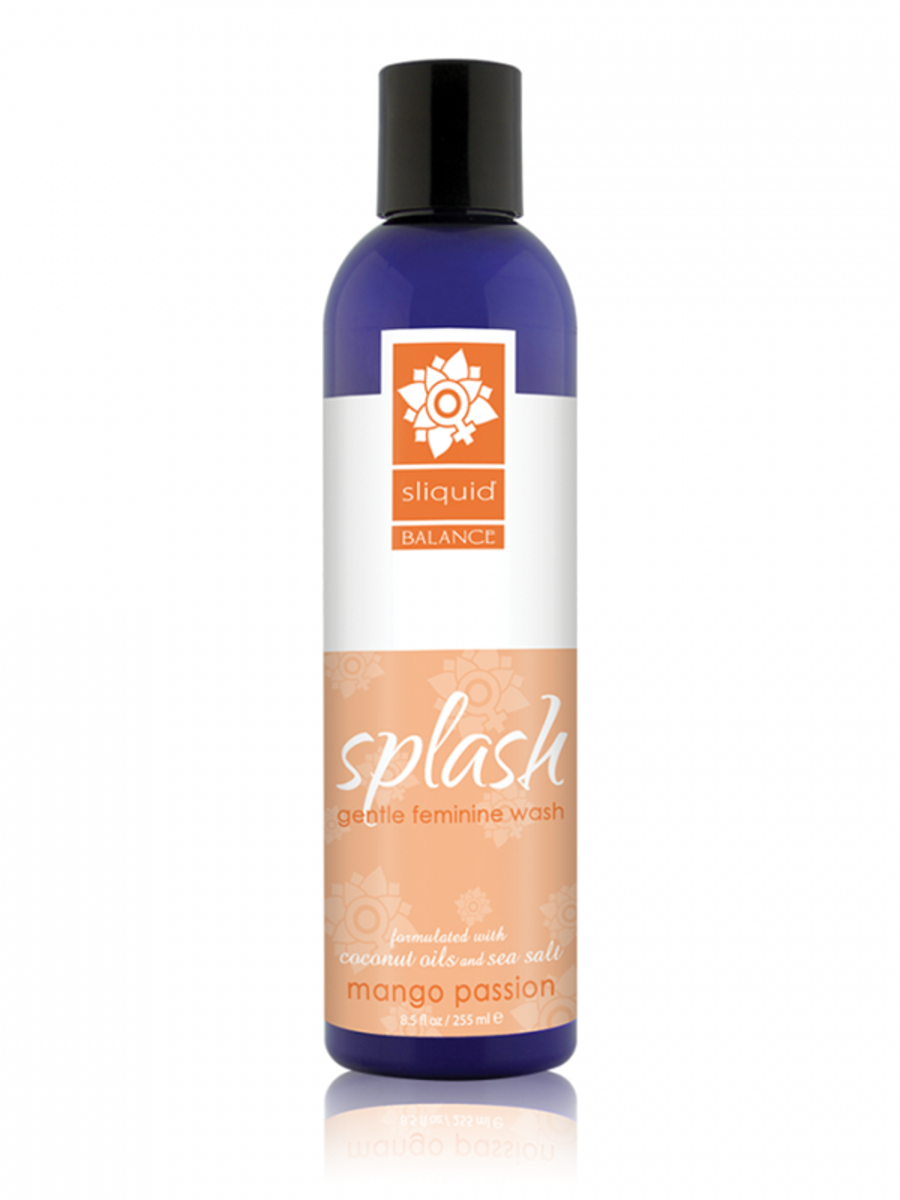Sliquid Balance Splash Intimate Gentle Feminine Wash 8.5oz Mango Passion Bath and Intimate Fragrances