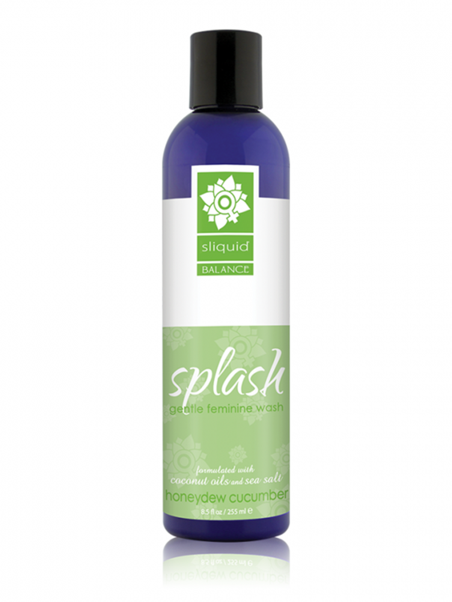 Sliquid Balance Splash Intimate Gentle Feminine Wash 8.5oz Honeydew & Cocumber Bath and Intimate Fragrances