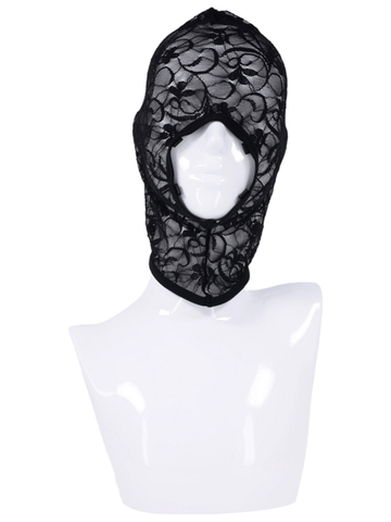 Sportsheets Sex and Mischief Lace Hush BDSM Hood - Bondage Hoods