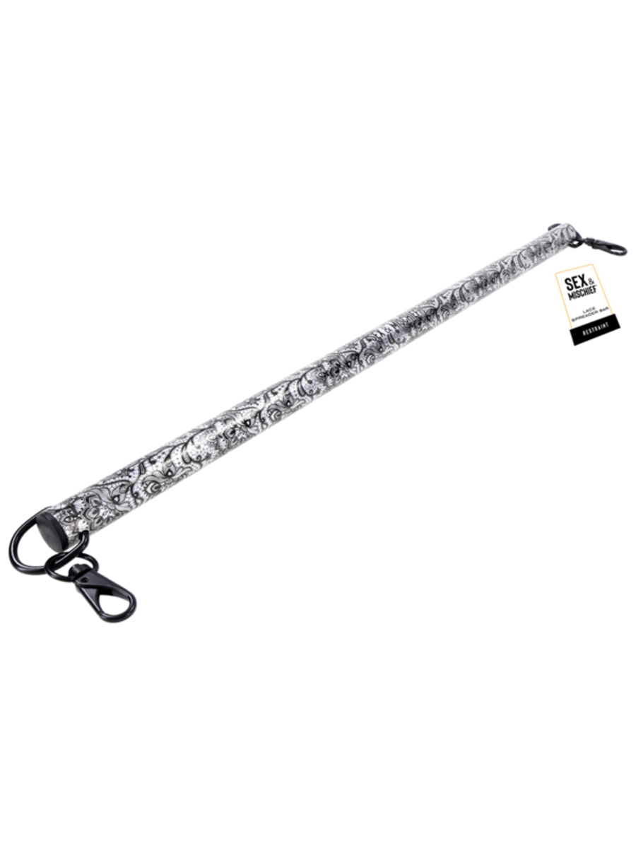 Sportsheets Sex and Mischief Lace Bondage Spreader Bar Black Cuffs And Restraints