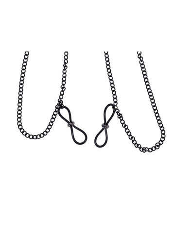 Sportsheets Sex and Mischief Lace Collar with Nipple Ties - Collars and Leads