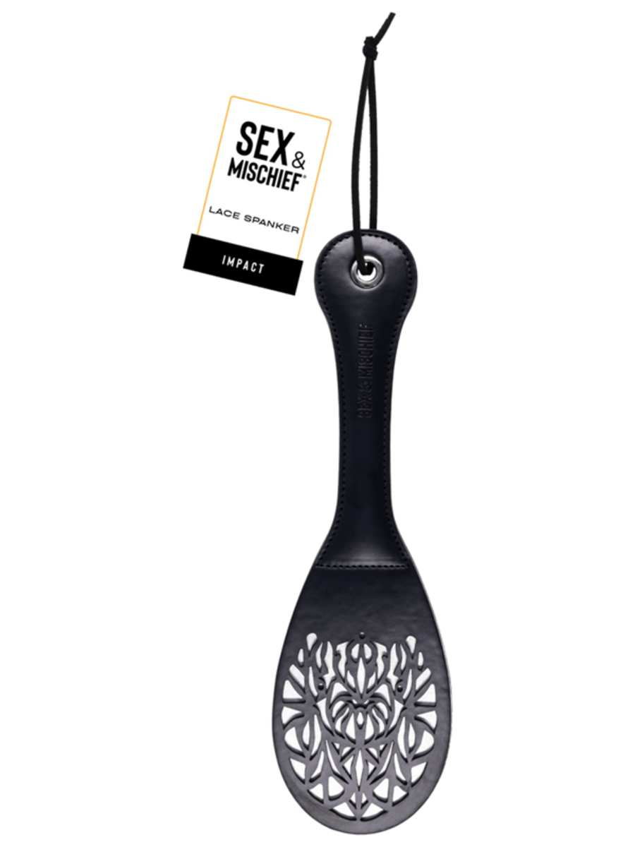 Sportsheets Sex and Mischief Bondage Lace Spanker Black Paddles And Slappers