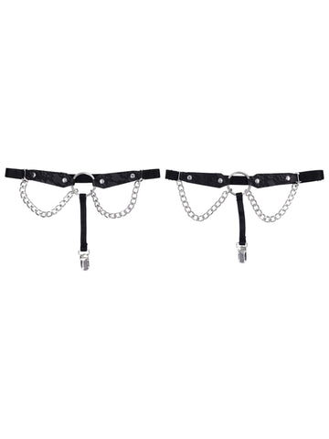 Sportsheets Sex and Mischief Chain Lace Garters - Her Fetish