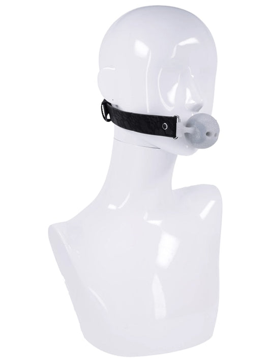 Sportsheets Sex and Mischief Silicone Breathable Ball Gag Black Bondage Gags and Bits
