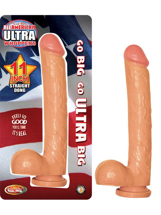 Nasstoys All American Ultra Whoppers 11 Inch Straight Dong White Realistic Dildos