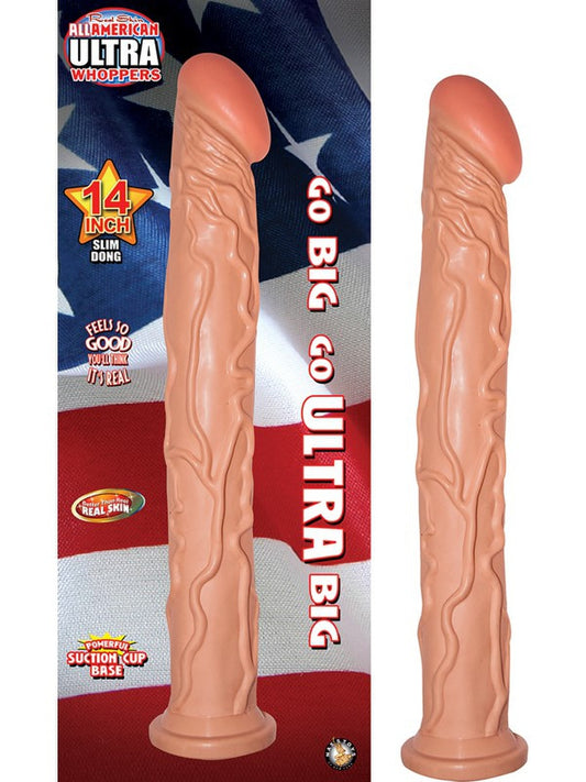 Nasstoys All American Ultra Whopper 14 Inch Slim Dong White Realistic Dildos