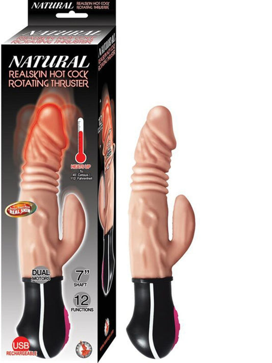 Nasstoys Natural Realskin Hot Cock Rotating Thrusting Dildo Vibrating Dildos