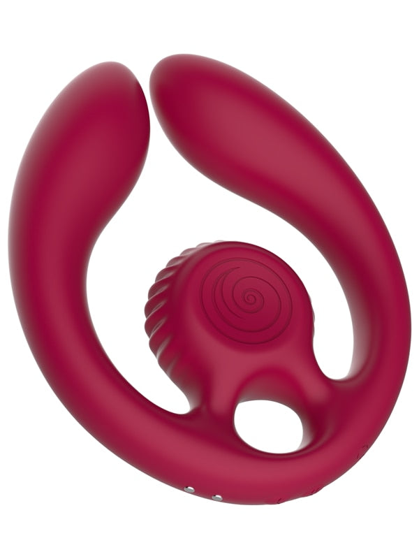 Amoreo Europe SL SVibe Snail GIZI Duo Couples Stimulator Burgundy Sex Toys For Couples