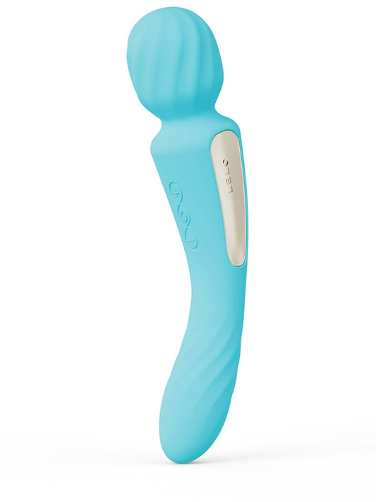 LELO Switch Dual Ended App Control Body Wand Vibrator Aquamarine Body Wands