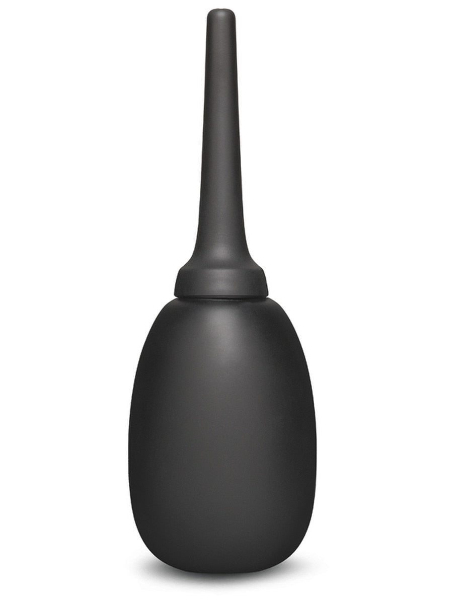 b-Vibe Flexible Silicone Anal Douche Ssytem Black Enemas and Douches