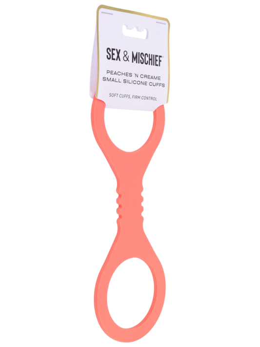 Sex and Mischief Peaches n CreaMe BDSM Silicone Cuffs Peach Cuffs And Restraints