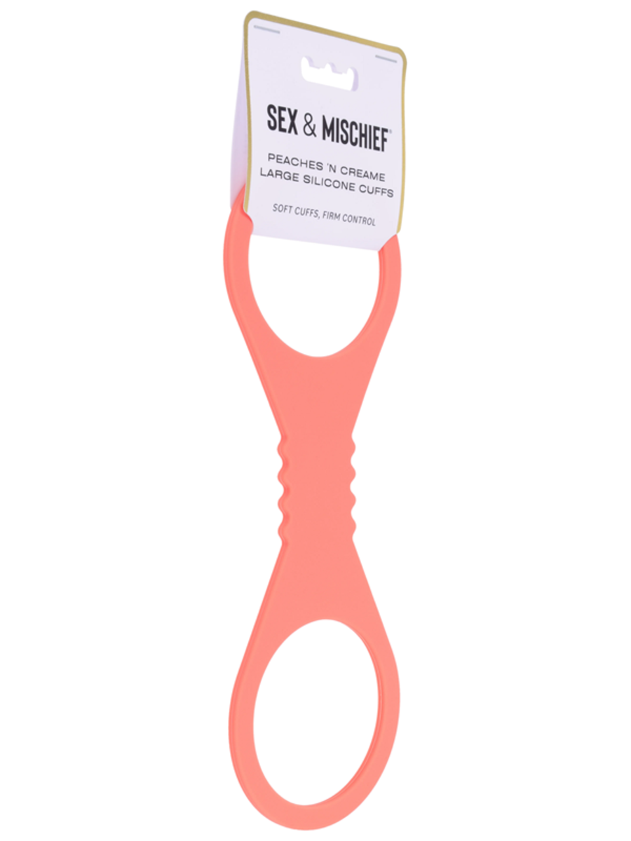 Sex and Mischief Peaches n CreaMe BDSM Silicone Cuffs Peach Cuffs And Restraints