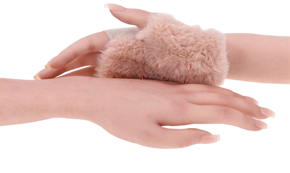 Sex and Mischief Peaches n CreaMe Spiked Sensory Glove Wigs and Gloves