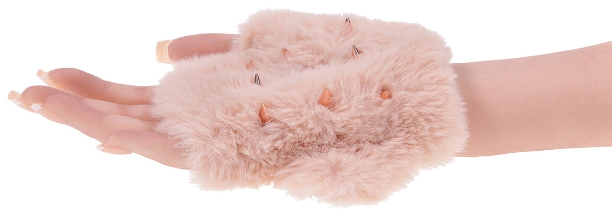 Sex and Mischief Peaches n CreaMe Spiked Sensory Glove Wigs and Gloves