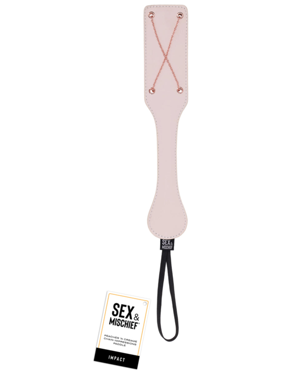 Sex and Mischief Peaches n CreaMe Chain Impressions Paddle Peach Paddles And Slappers