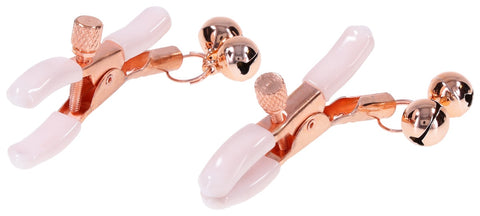 Sex and Mischief Peaches n CreaMe Bell Nipple Clamps - Nipple and Clit Clamps