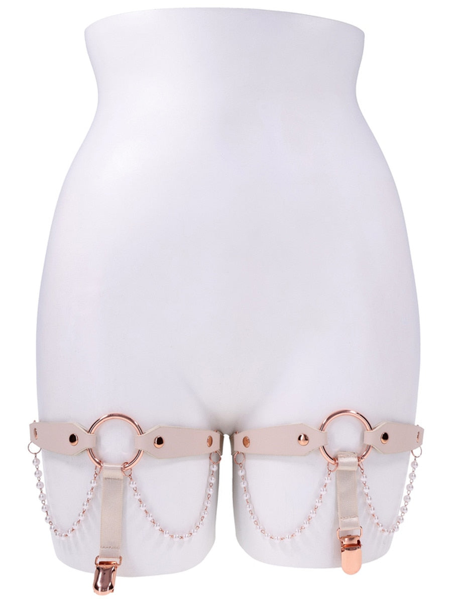 Sportsheets Sex and Mischief Peaches n CreaMe Pearl Garters Cuffs And Restraints