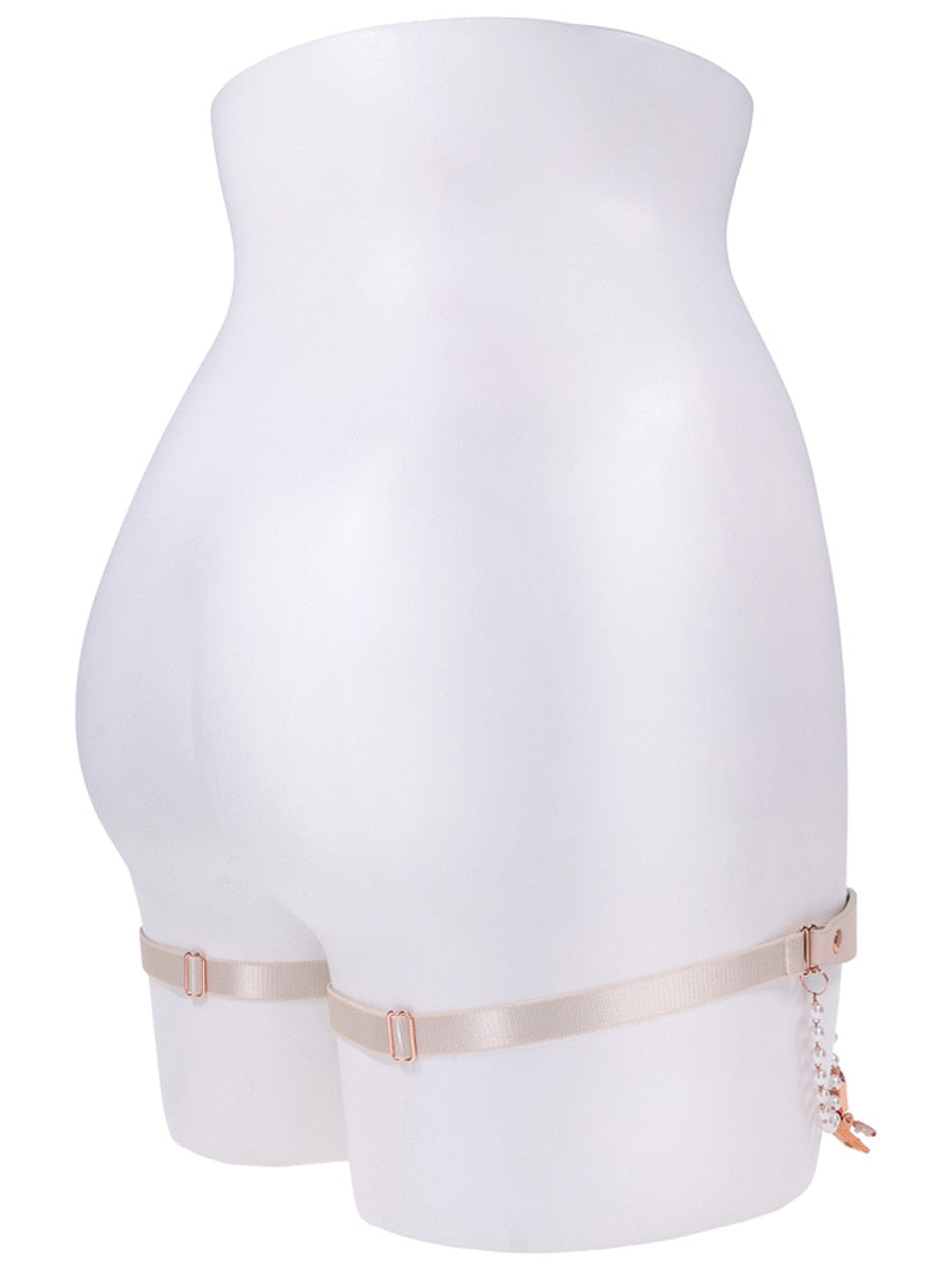 Sportsheets Sex and Mischief Peaches n CreaMe Pearl Garters Cuffs And Restraints